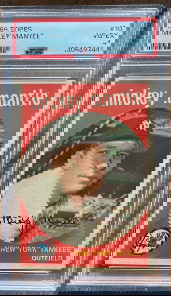 1959 Topps Mickey Mantle PSA 4