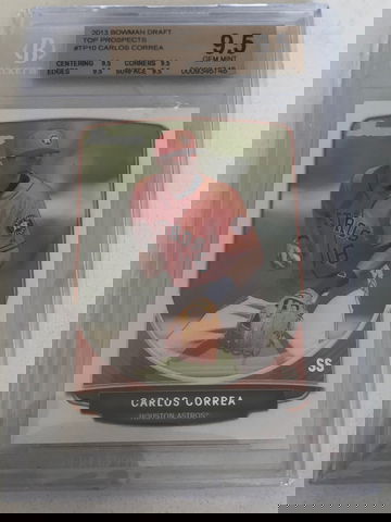 2013 bowman draft Carlos Correa bgs QUAD 9.5