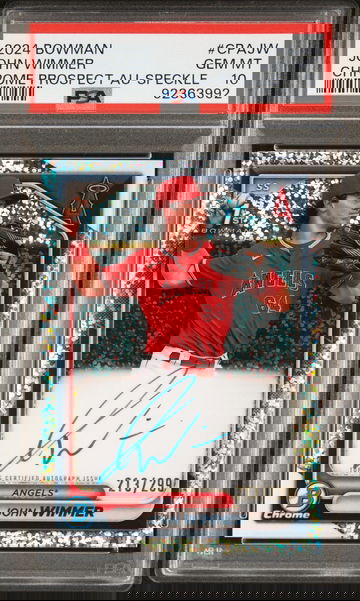 2024 Bowman Chrome Prospect Au-Speckle John Wimmer #CPA-JW /299 PSA 10