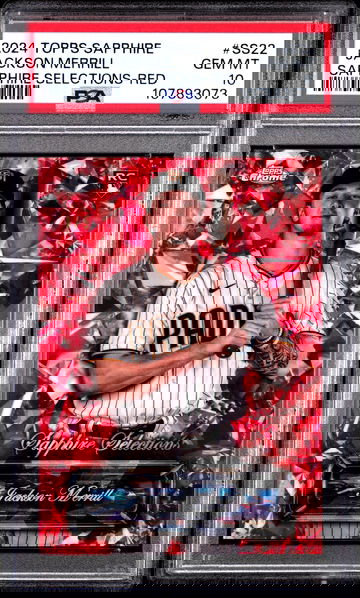 2024 Topps Chrome Sapphire Sapphire Selections Update-Red Jackson Merrill #SS22 PSA 10