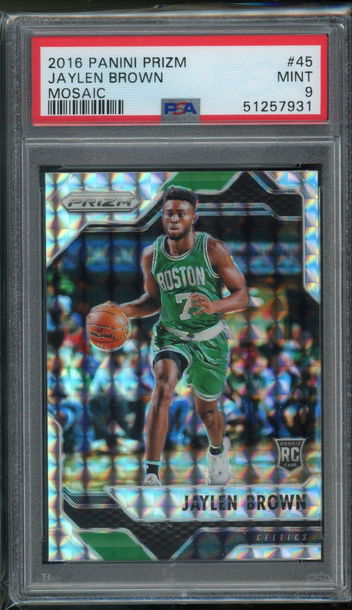 2016 Prizm Mosaic Jaylen Brown PSA 9 