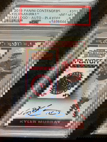Kyler Murray 2019 Contenders Playoff /25 Rookie Ticket Auto Autograph PSA 8