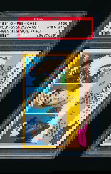 1981 OPC #136, Tim Raines RC PSA 8 NMMT Tough SP *HOF