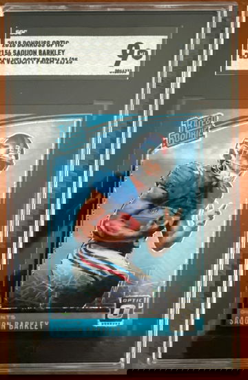 2018 Donruss Optic Black Velocity /25 Saquon Barkley SGC 9