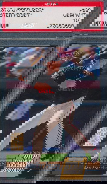 2010 Upper Deck 28 Buster Posey PSA 10 GEM MT 0688