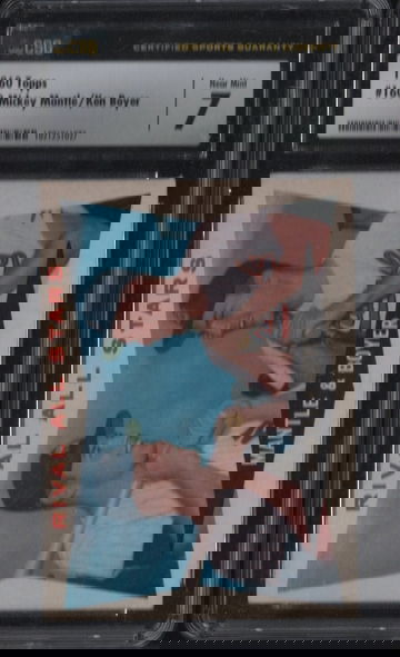 1960 Topps Rival All Stars #160 Mickey Mantle/Ken Boyer CSG 7 Near Mint