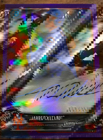 2018 BOWMAN CHROME JARRED KELENIC PURPLE REFRACTOR AUTO ROOKIE RC /250 NM-MT OR BETTER