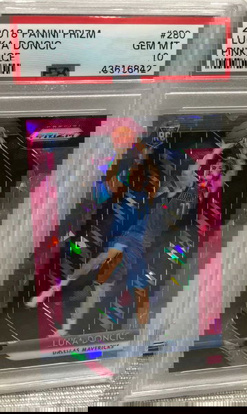 2018 Panini Prizm Luka Doncic Rookie Pink Ice PSA 10