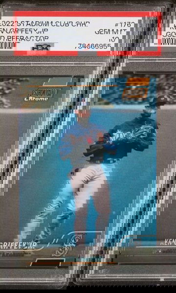 2022 Stadium Club Chrome Ken Griffey Jr Gold Refractor - PSA 10