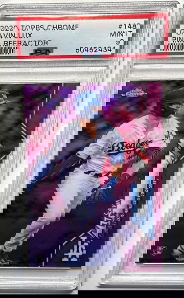 2020 Topps Chrome Gavin Lux Pink Refractor #148 PSA 9 MINT