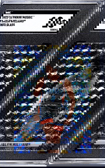 2022-23 Panini Mosaic Stained Glass Jalen Williams CASE HIT SSP ROOKIE SGC 10