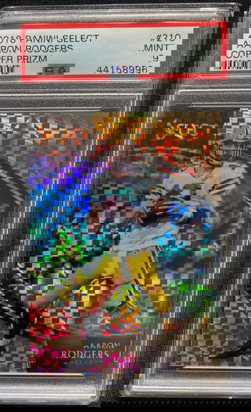 2018 Panini Select Aaron Rodgers Field Level Copper Prizm #210 Serial # 35/75 PSA 9! SP Pop 8!