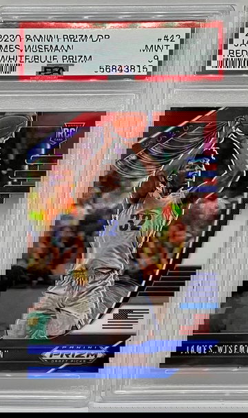 2020 Prizm Draft Picks James Wiseman Red/White/Blue PSA 9