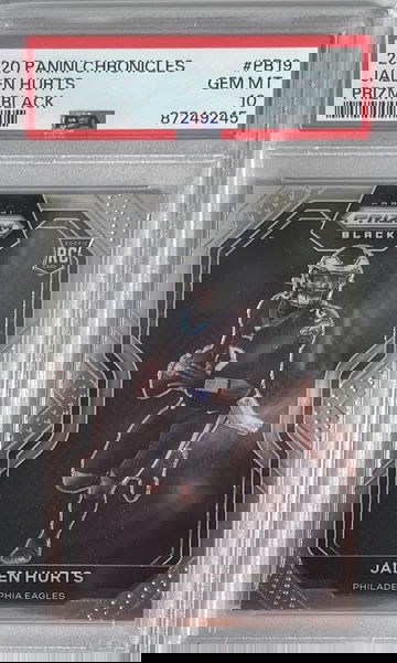 PSA 10 2020 Panini Chronicles Prizm Black Jalen Hurts # PB19 Rookie Eagles RC