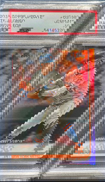 2019 Topps update Pete Alonso psa 10 rainbow foil us198 mets RC rookie 