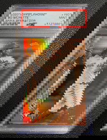 2020 Topps Chrome Bo Bichette Sepia Refractor PSA9