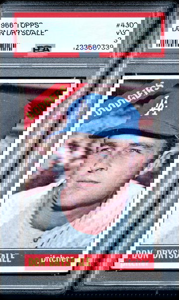 1966 Topps Don Drysdale #430 PSA 3