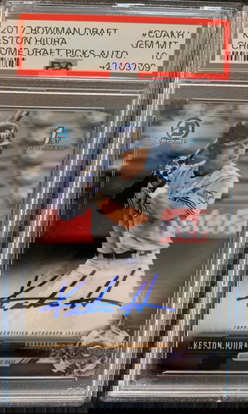 Keston Hiura 2017 Bowman Chrome Draft Auto