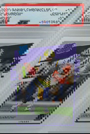 2020 chronicles draft picks donruss rated rookie joe burrow 1 psa 10