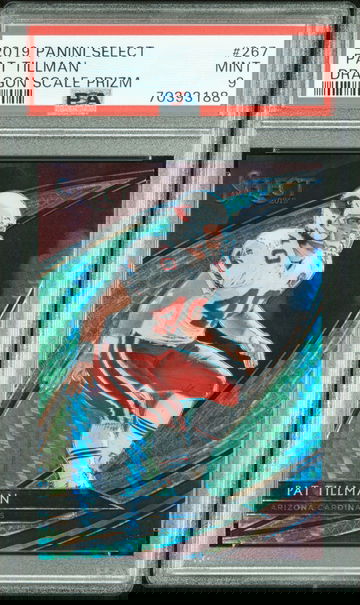 2019 Panini Select Football Pat Tillman Dragon Scale Prizm /88 Field Level PSA 9