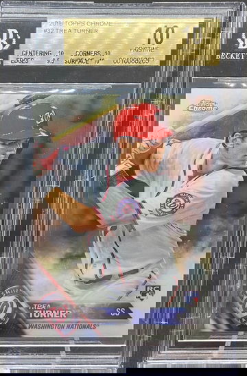 Trea Turner 2016 Topps Chrome #32 BGS 10 Pristine RC Rookie Washington Nationals