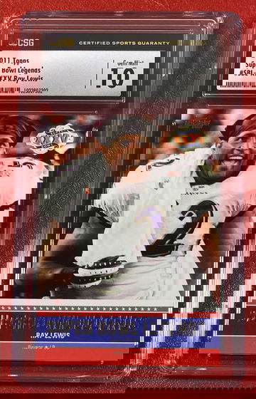 2011 Topps Ray Lewis Super Bowl Legends #SBL-XXXV CSG 10 Baltimore Ravens