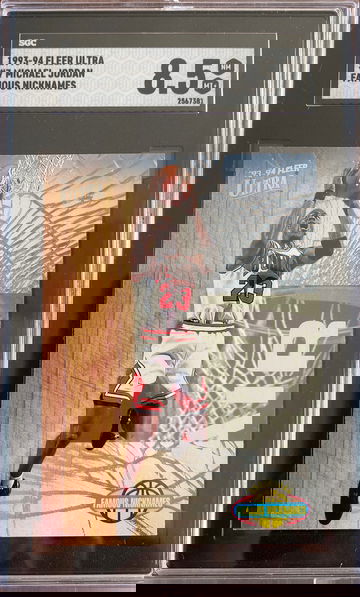 1993-94 Fleer Ultra Famous Nicknames Michael Jordan #7 SGC 8.5 NM-MT+ Insert