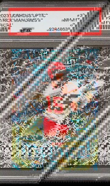 2023 Donruss Optic #3 Patrick Mahomes II Mythical PSA 8