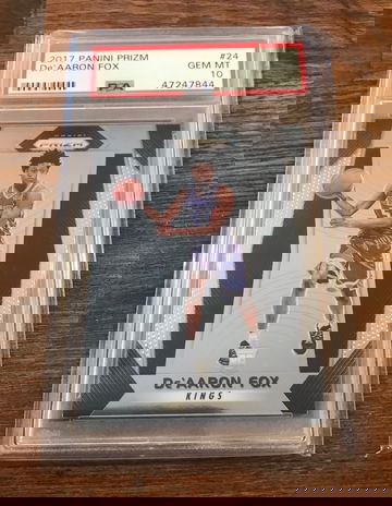 PSA 10 De'Aaron Fox 2017 Prizm #24