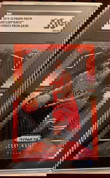 2019-20 Panini Prizm Choice Red /88 Coby White #253 SGC 10 Rookie Bulls