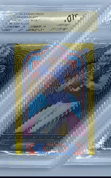 2018 Panini Prizm Gold Mojo Stained Glass /10 Josh Allen PSA 10