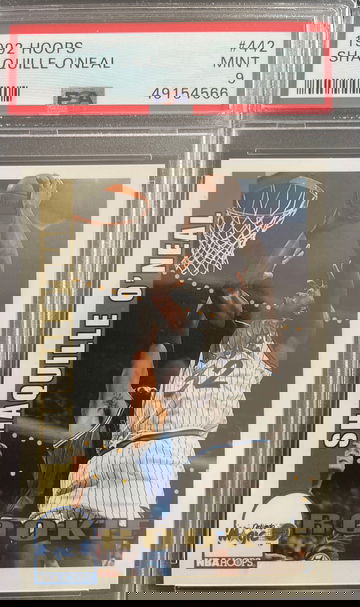 1992 Hoops Shaquille O’Neal Rookie #442 PSA 9 Mint