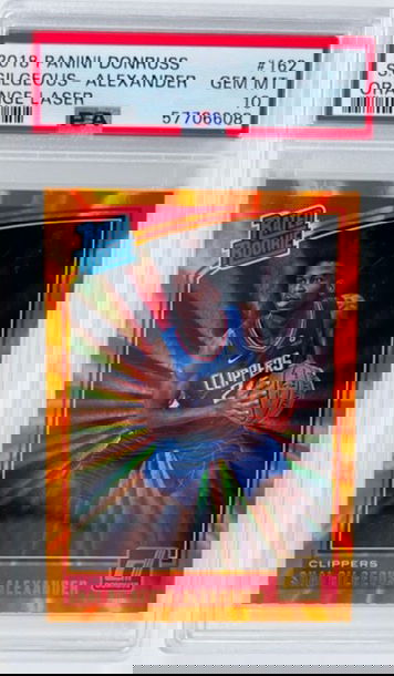 2018 Donruss Shai Gilgeous Alexander Orange Laser Psa 10