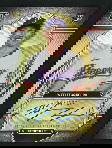 2024 Topps Triple Threads Gold Wyatt Langford #RA-WL RC Auto /199