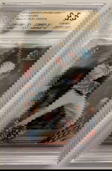 Riley Greene 2019 Bowman Chrome Draft Refractor BGS 9.5 True Gem Plus