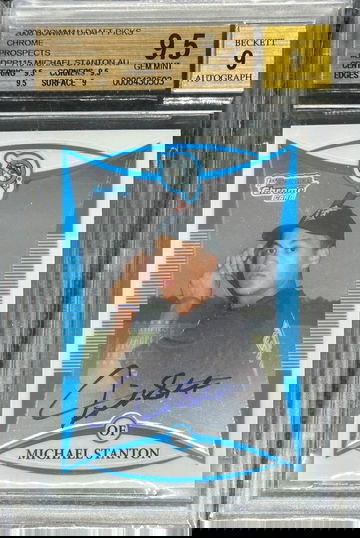 2008 Bowman Chrome Draft Mike Giancarlo Stanton Draft Pick Autos BGS 9.5 GEM MINT Yankees