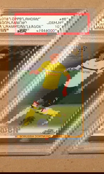 2018 Topps Chrome Jadon Sancho Rookie PSA 10