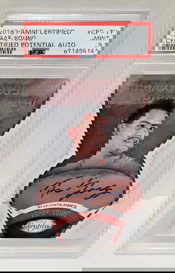 2018-19 Panini Certified Potential Trae Young RC #CP-TY - PSA 9 MINT AUTO Rookie