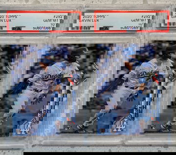 2 2020 topps Gavin Lux rc psa 10 dodgers