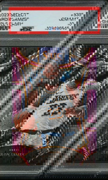 2023 PANINI SELECT PURPLE FLASH LeBRON JAMES #335 /175 PSA 10 LAKERS