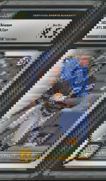 2022 Bowman Oneil Cruz RC #51 Pittsburgh Pirates - CSG Mint Plus 9.5