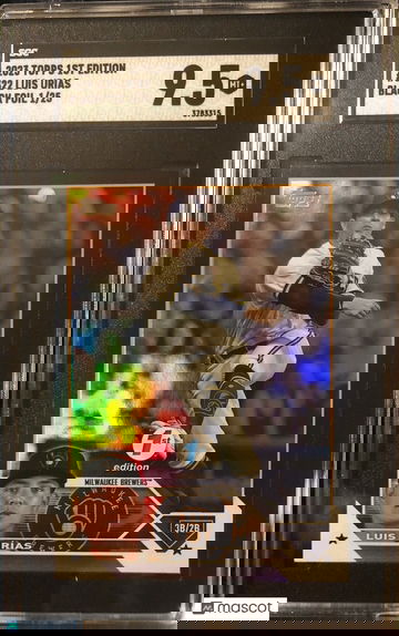 Luis Urias 2023 Topps 1st Edition Black Foil Parallel #1/25 SGC 9.5 Brewers