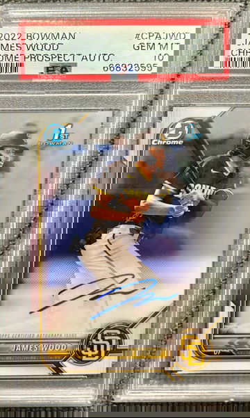 2022 Bowman Chrome James Wood Auto PSA 10