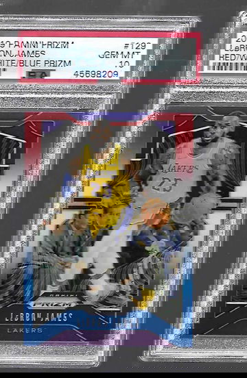 2019 Panini Prizm LeBron James RED White Blue Prizm