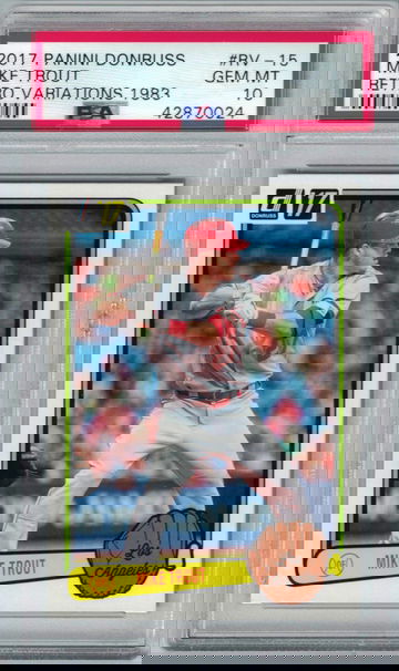 2017 Donruss Retro Variations 1983 Mike Trout PSA 10 Gem-Mint PSA Population 106 Ultra RARE!!!