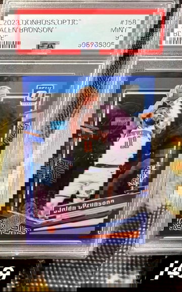 2023 Optic /49 Jalen Brunson Blue #158 PSA 9