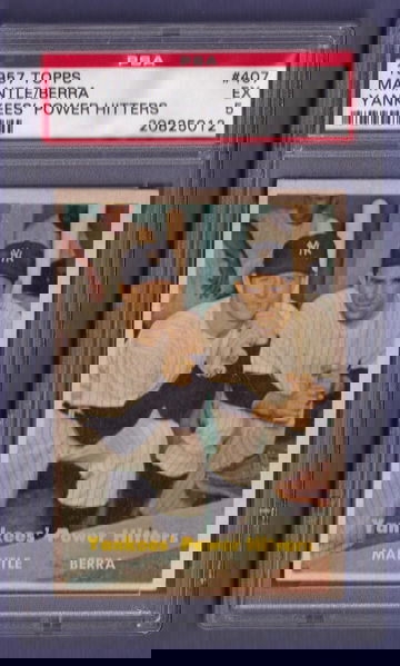 1957 Topps #407 Mantle/Berra PSA 5