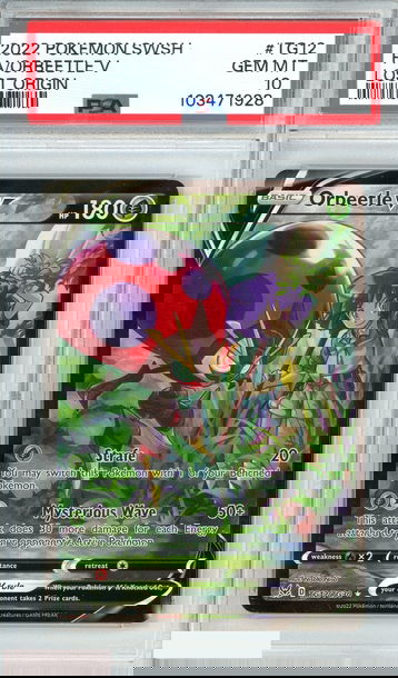 2022 POKEMON SWSH LOST ORIGIN FA ORBEETLE V #TG12 LOST ORIGIN PSA 10 GEM MT