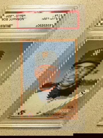 1962 Topps #519 Bob Johnson PSA 8 NM-MT SENATORS