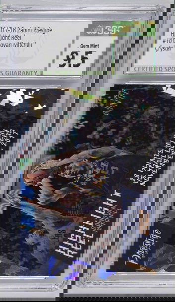 2017 Panini Prestige Donovan Mitchell Rookie Card #10 Highlight Reel Crystal CSG 9.5